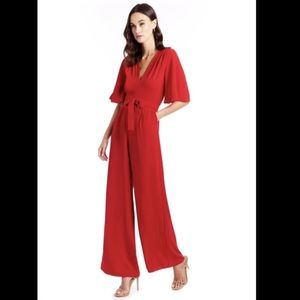 Amanda Uprichard red Terre jumpsuit size xs/petite